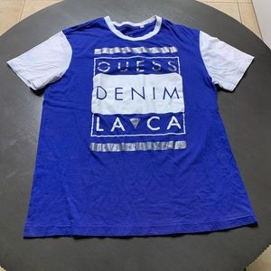Guess Denim LA CA Mens Blue XL T-shirt.